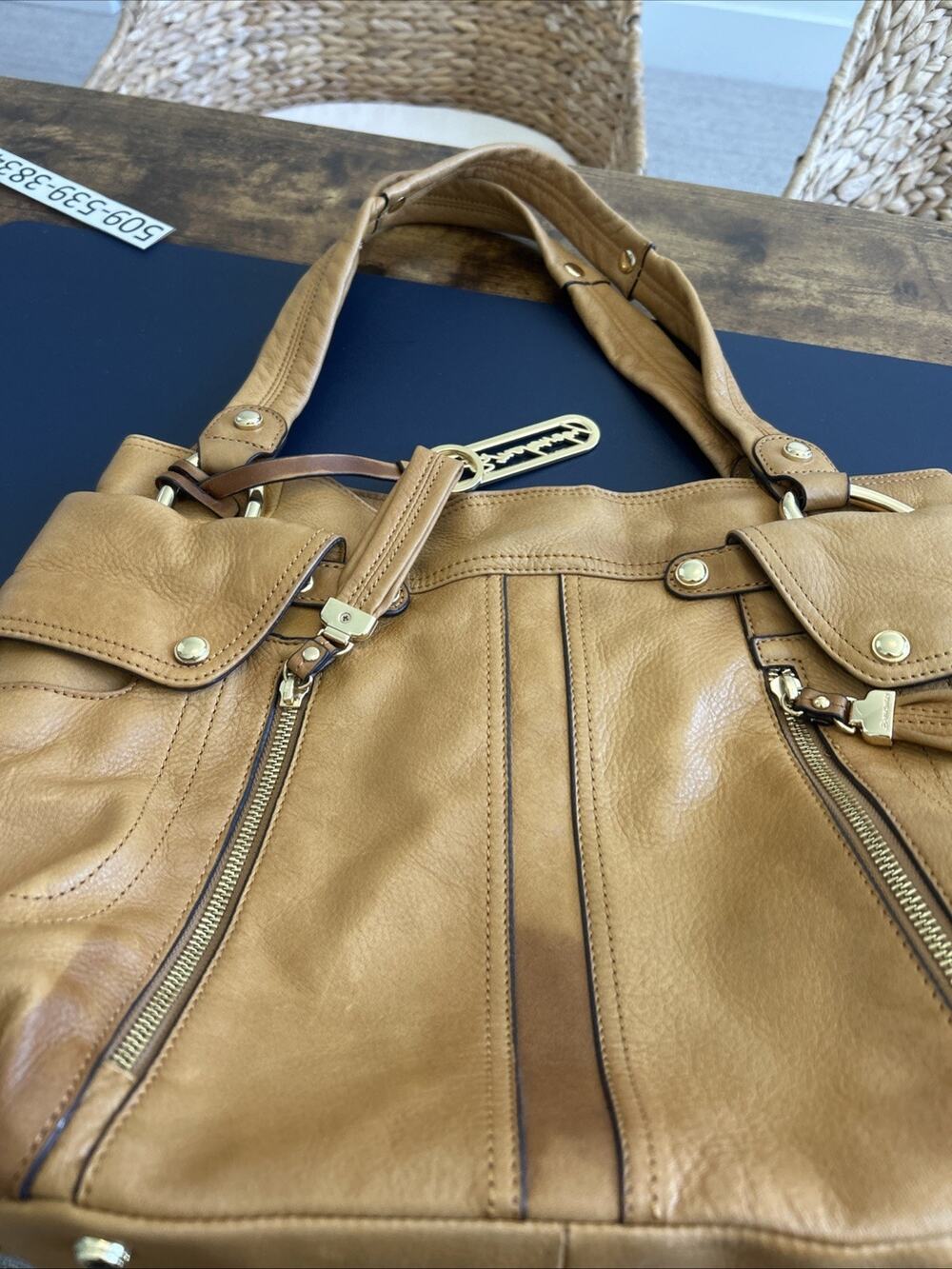 BNWT B. Makowsky Genuine Leather Holly Leather Shoulder Bag